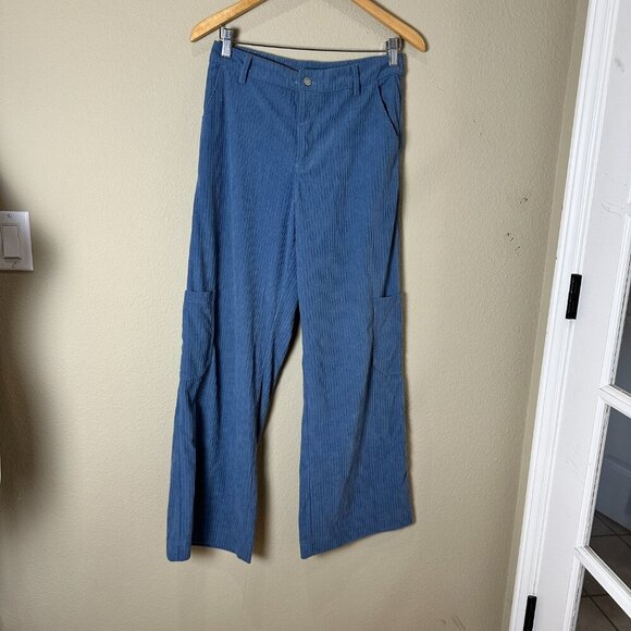 WILD FABLE Velour Corduroy Wide Leg Trousers Cargo Pants Size XS - Picture 2 of 11